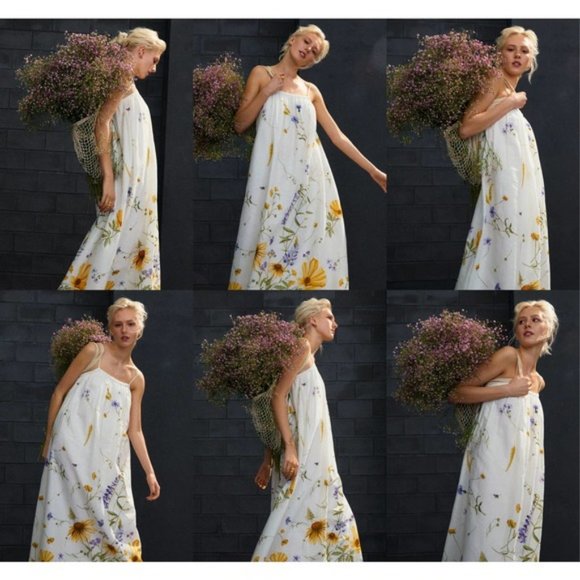LAST DAY - H&M Wildflower Linen Blend Floral Dress - Picture 7 of 10
